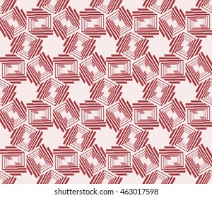 Pink tones. Geometric pattern as seamless vector illustration. For the interior design, printing, textile industry.