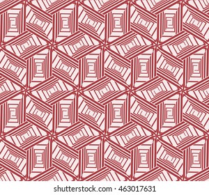 Pink tones. Geometric pattern as seamless vector illustration. For the interior design, printing, textile industry.