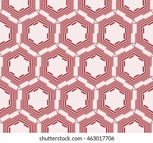 Pink tones. Geometric pattern as seamless vector illustration. For the interior design, printing, textile industry.