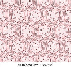 Pink tones. Outline of geometric shapes. Pattern in the form of seamless vector illustration. For the interior design, printing, textile industry.
