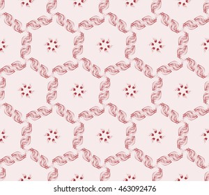 Pink tones. Outline of geometric shapes. Pattern in the form of seamless vector illustration. For the interior design, printing, textile industry.