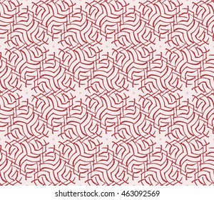 Pink tones. Outline of virtual flowers and petals. Pattern in the form of seamless vector illustration. For the interior design, printing, textile industry.