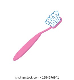 Pink toothbrush isolated