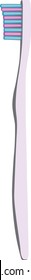 pink toothbrush realistic vector illustration