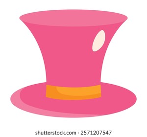 pink top hat isolated icon