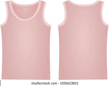 Pink top tank. vector illustration