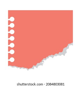 icono de hoja rota rosa plano
