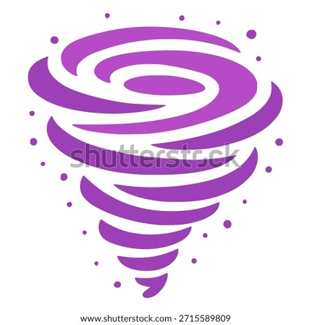 pink tornado nature disaster cyclone typhoon flat color vector illustration template design