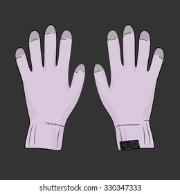 Pink touch screen gloves for young girl or modern woman