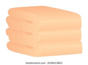 Pink towels set. vector illustration	