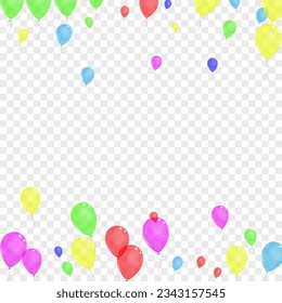 Pink Toy Background Transparent Vector. Balloon Festive Design. Purple Graphic. Green Confetti. Baloon Light Template.