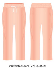 Cor de rosa tracksuit inferior. ilustração vetorial