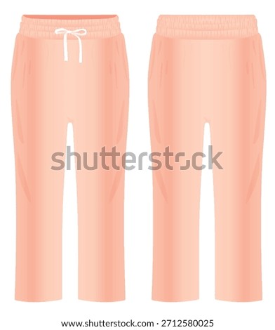 Pink tracksuit bottom. vector illustration