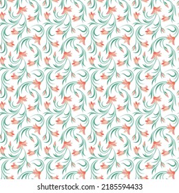 color rosa tradicional de la flor damascal vectorial sin fisuras, fondo de la flor damascal