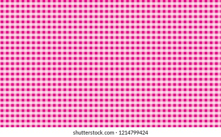 Pink traditional gingham background.Texture from squares for -tablecloths, clothes, shirts, dresses, paper and other textile products.llustration.