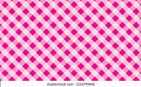 Pink traditional gingham background.Texture from squares for -tablecloths, clothes, shirts, dresses, paper and other textile products.llustration.