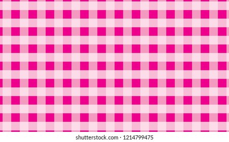 Pink traditional gingham background.Texture from squares for -tablecloths, clothes, shirts, dresses, paper and other textile products.llustration.