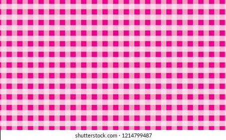 Pink traditional gingham background.Texture from squares for -tablecloths, clothes, shirts, dresses, paper and other textile products.llustration.