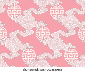 pink traditional oriental texture
