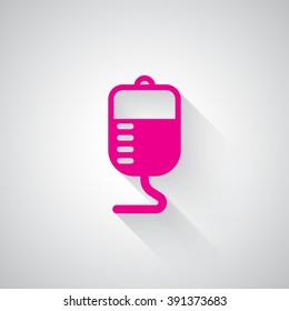 Pink Transfusion web icon on light grey background