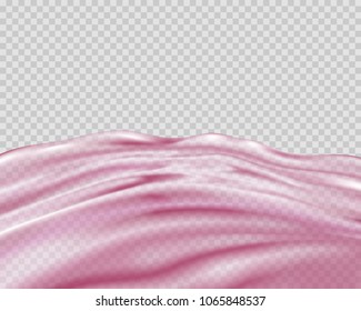 Pink transparent water background. Vector illustration.