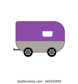 Pink travel camper trailer