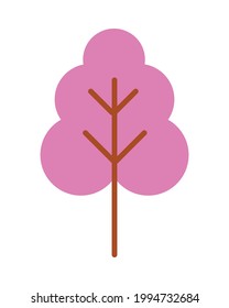 icono de árbol rosa en el fondo