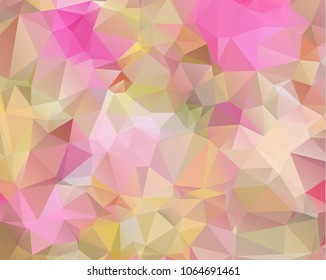 Pink triangle background design. Geometric background in Origami style with gradient.