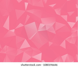 Pink triangle background design. Geometric background in Origami style with gradient.