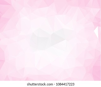 Pink triangle background design. Geometric background in Origami style with gradient.