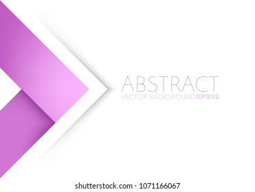 Pink triangle background vector overlap layer on white space for text and background design