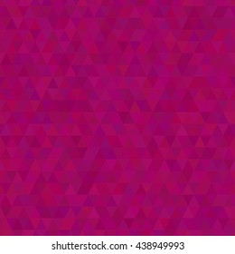 Pink triangle geometric seamless pattern. Background design. Modern stylish abstract texture. Template for prints, textile, wrapping and decoration, wallpaper. Vector illustration.