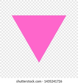 Pink Triangle Icon. Symbol  LGBT