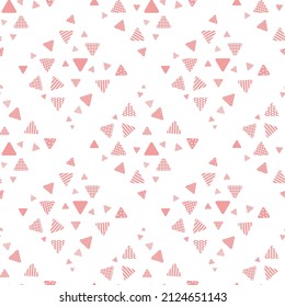 pink triangle with many pattern inside seamless pattern for fabric