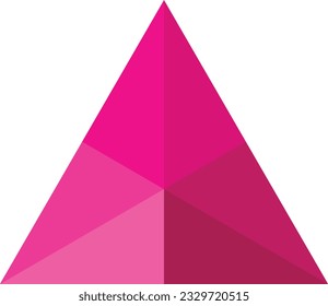 pink triangle monochrome color, vector illustration