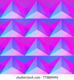 Pink triangle seamless pattern