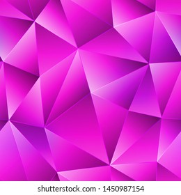 Pink triangle vector seamless pattern.