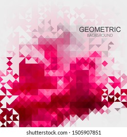 
Pink triangles, abstract geometric background. Brochure Template