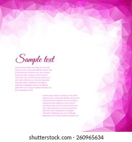 Pink triangles background