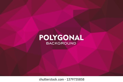 Pink triangles background. Abstract polygonal illustration. Vector geometric image.