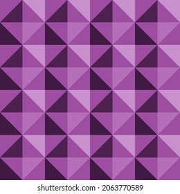 Pink triangles in geometric position. Purple triangular plates.