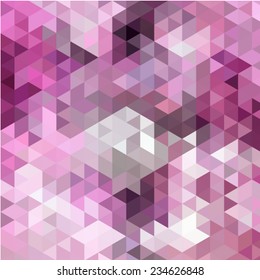 Pink triangles poligonal background. Vector illustration.