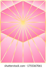 Diseño geométrico triangular rosa (invitación)