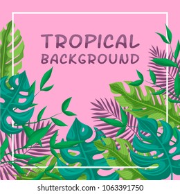 
Pink tropical background s vector for your design.