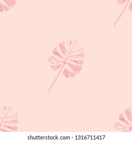 pink tropical leaf with texture Pattern. Vector
