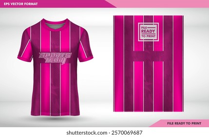 Pink T-shirt design template for casual fashion