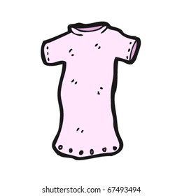 pink t-shirt dress cartoon