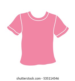 Pink t-shirt icon isolated.