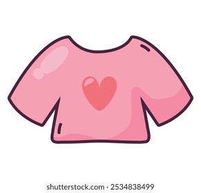 Camiseta rosa ropa de verano aislada