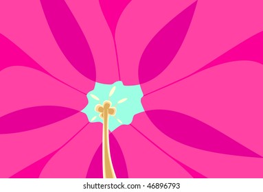 Pink tulip background.Vector illustration